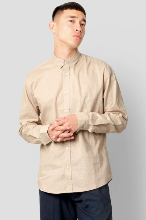 Clean Cut Copenhagen Cotton Linen Chemises Khaki