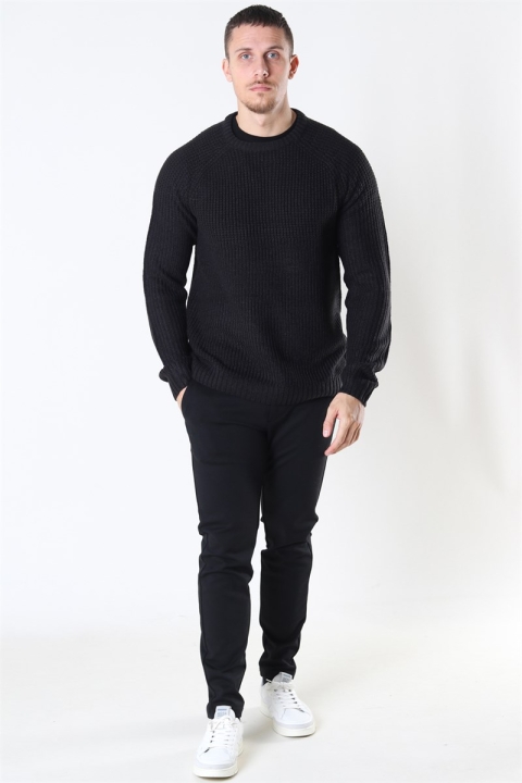 Only & Sons Kelvin 5 Struc Crew Neck Tricot Black