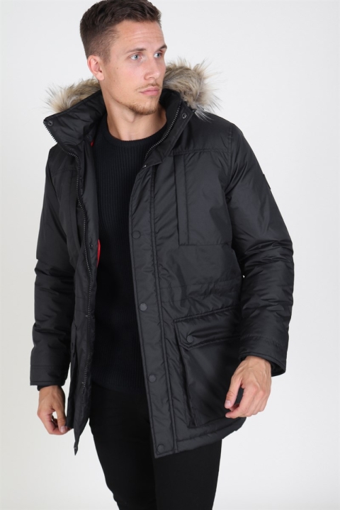 Solid Decker Parka Veste Black