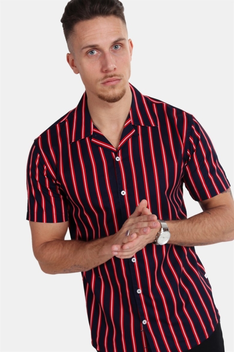 Kronstadt Cuba S/S Gr. 82 Chemises Navy/White/Red