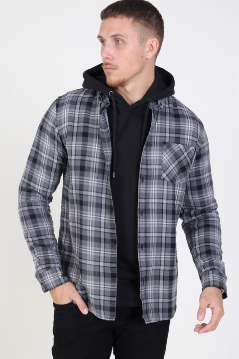 Solid Arvid LS Check Chemises Black
