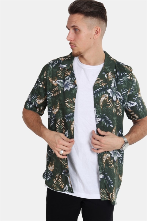Only & Sons Thomas SS Reg Viscose Chemises Re Deep Forest