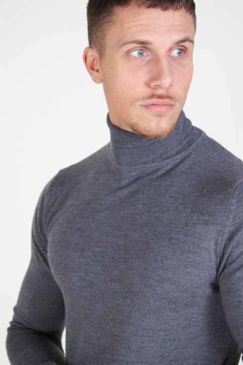 Kronstadt Johannes Merino Rullekrave Tricot Anthracite