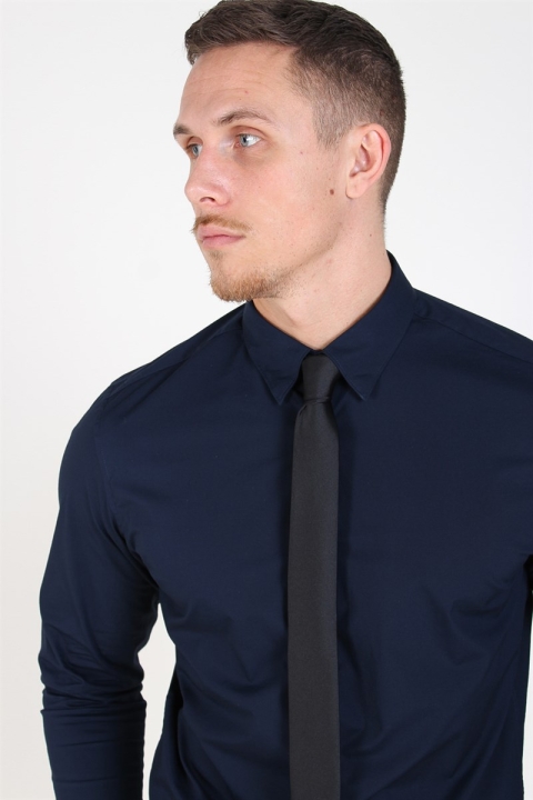 Selected Slim-Michigan LS Chemises Navy Blazer