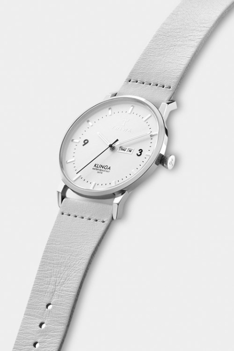 Triwa Snow Klinga Montres Light Gray Silver Buckle