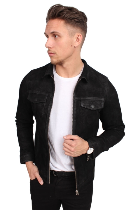 Just Junkies Rolf Suede Veste Black