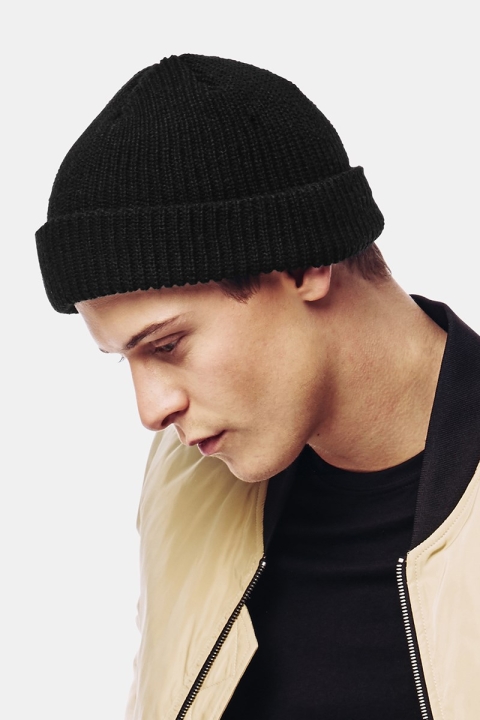 Basic Brand Fisherman Beanie Bonnet Black