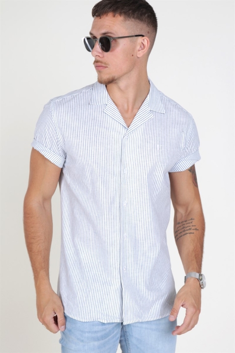 Les Deux Simon Chemises White/Navy