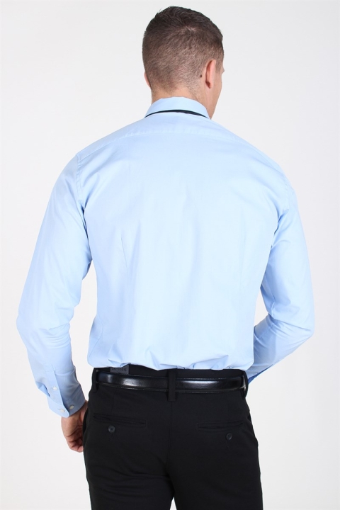 Selected Slim-Michigan LS Chemises Light Blue