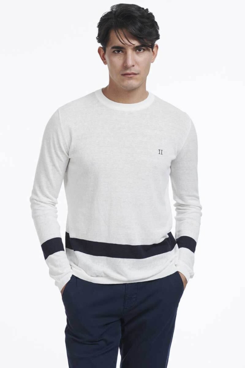 Les Deux Sermine Tricot White Navy