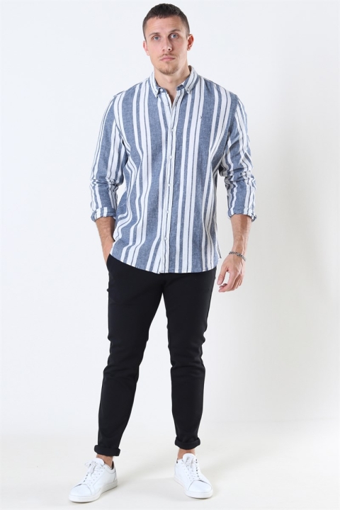 Clean Cut Sälen 146 LS Chemises Blue/Off White