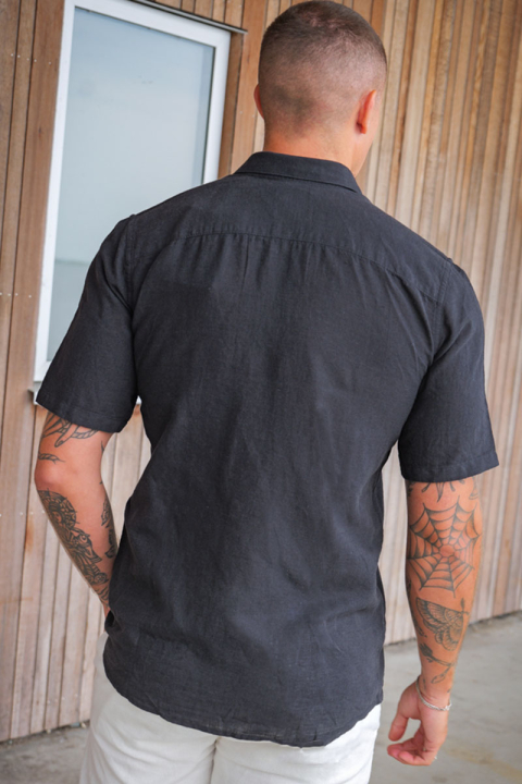 ONLY & SONS Caiden SS Linen Shirt Black