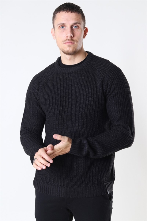 Only & Sons Kelvin 5 Struc Crew Neck Tricot Black