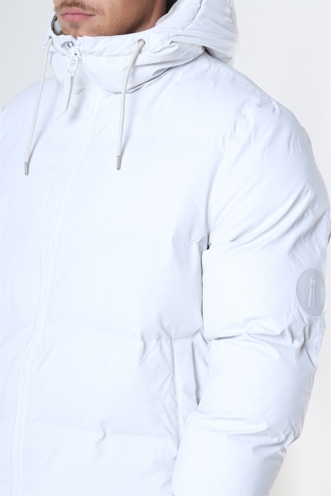 Rains Long Puffer Veste Off White