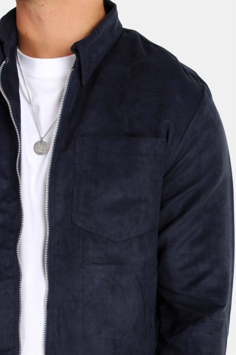 Kronstadt Johan Zip Suede Chemises Navy