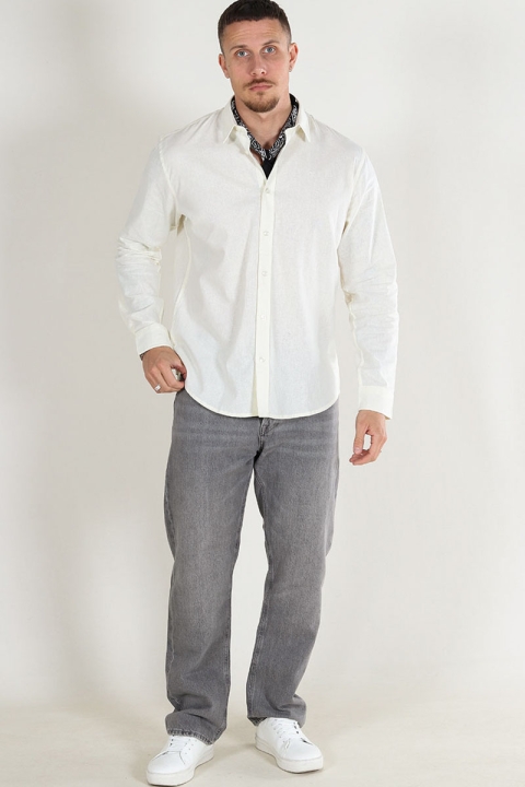Clean Cut Copenhagen Cotton Linen Chemises Ecru