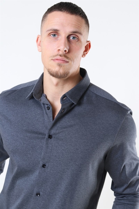 Mos Mosh Marco Jersey Chemises Dark Grey Melange