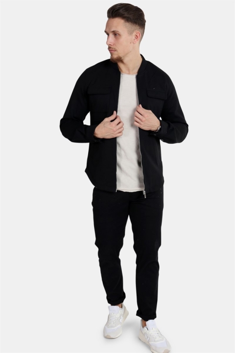 Clean Cut Pocket Jersey Veste Black