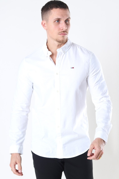 Tommy Jeans Slim Stretch Oxford Chemises White