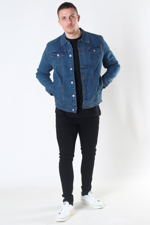Solid Peyton Denim Veste Dark Village Blue Denim