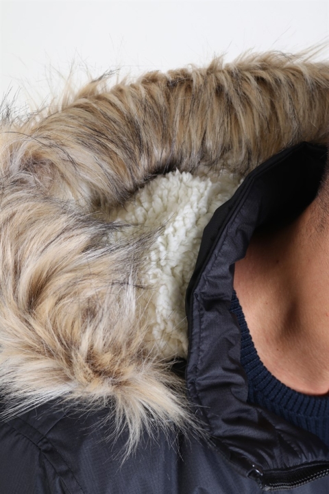 Solid Decker Parka Veste Black