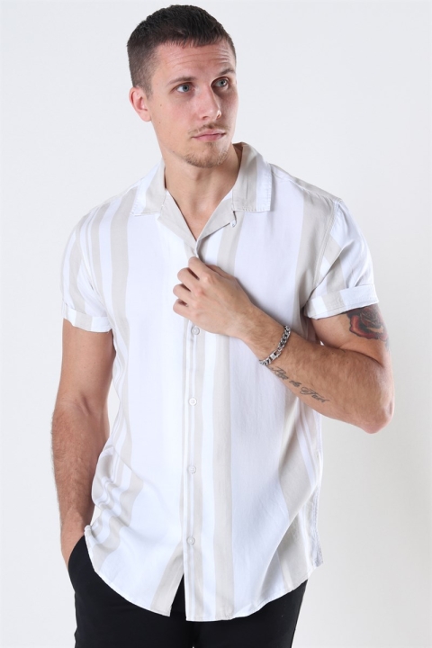 Selected Reg Kevin Chemises SS Stripes B Peyote Stripes