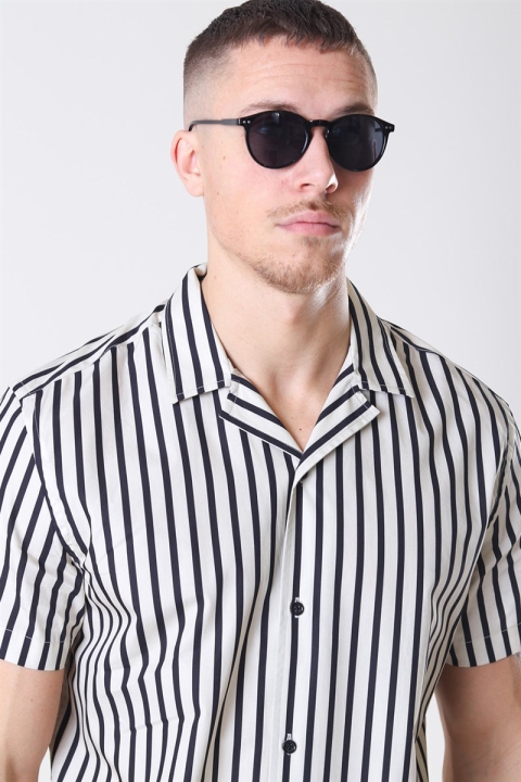 Fashion 1381 Panto Black des lunettes de soleil Grey Lens