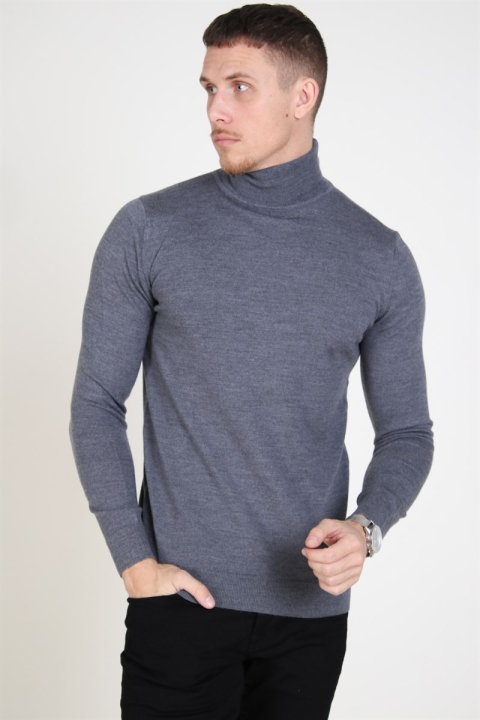 Kronstadt Johannes Merino Rullekrave Tricot Anthracite