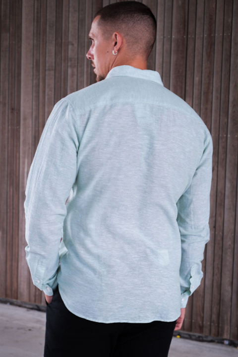 ONLY & SONS Caiden LS Linen Shirt Cashmere Blue