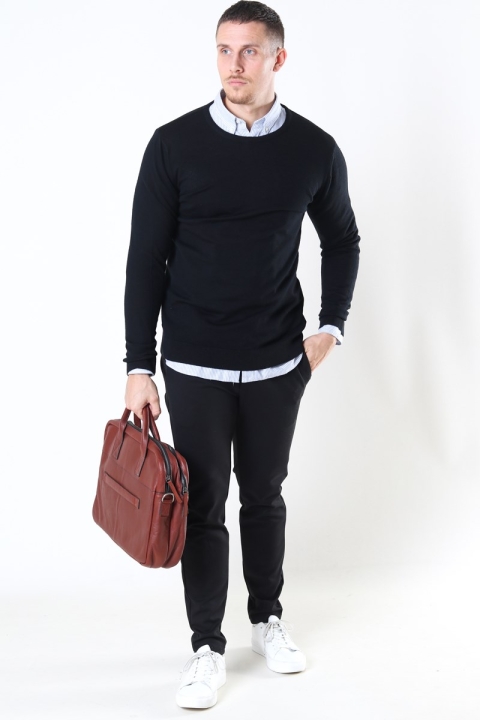 Clean Cut Copenhagen Merino Wool Crew Tricot Black