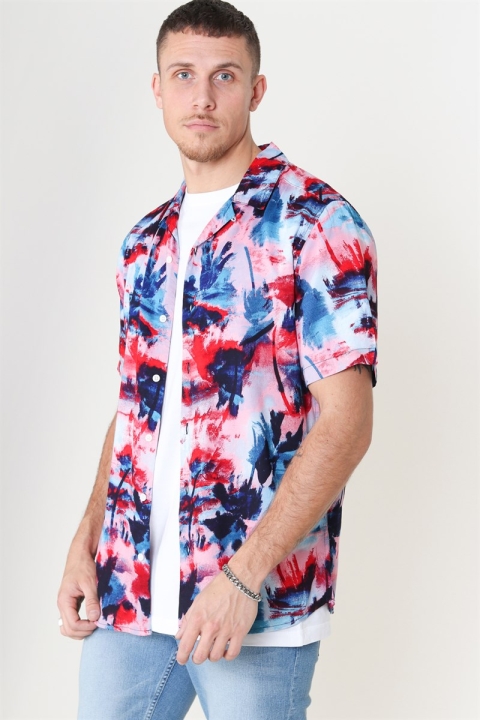 Only & Sons Oliver SS Printed Chemises Dark Blue