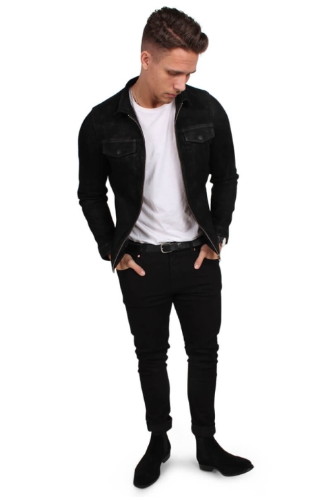 Just Junkies Rolf Suede Veste Black