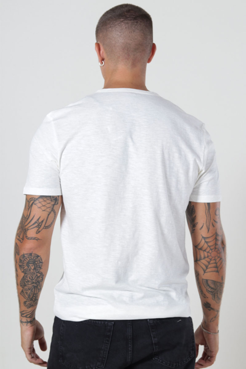 Jack & Jones JJESPLIT NECK TEE SS NOOS Cloud Dancer Slim