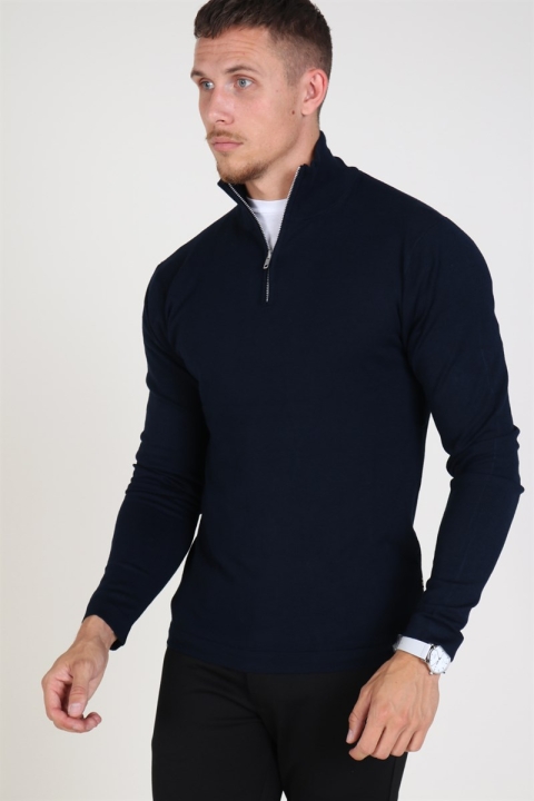 Tailored & Originals Murray Half Zip Tricot Insignia Blue