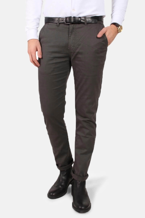 Kronstadt Daniel Stretch Chino Pantalon Stone Grey