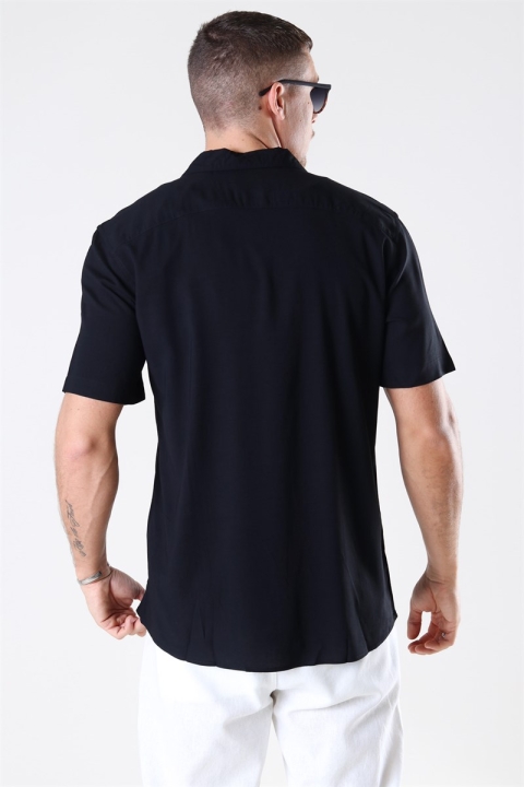 Only & Sons Silo Solid Viscose Chemises Black