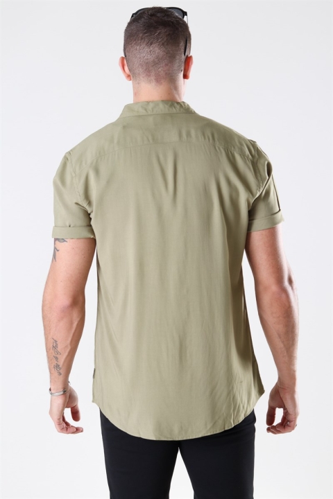 Only & Sons Silo Solid Viscose Chemises S/S Dried Herb