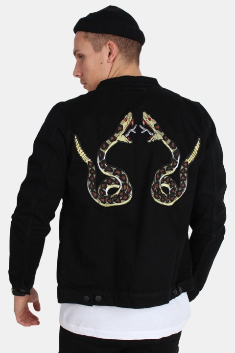 Just Junkies Depart Black Snake Denim Veste Black