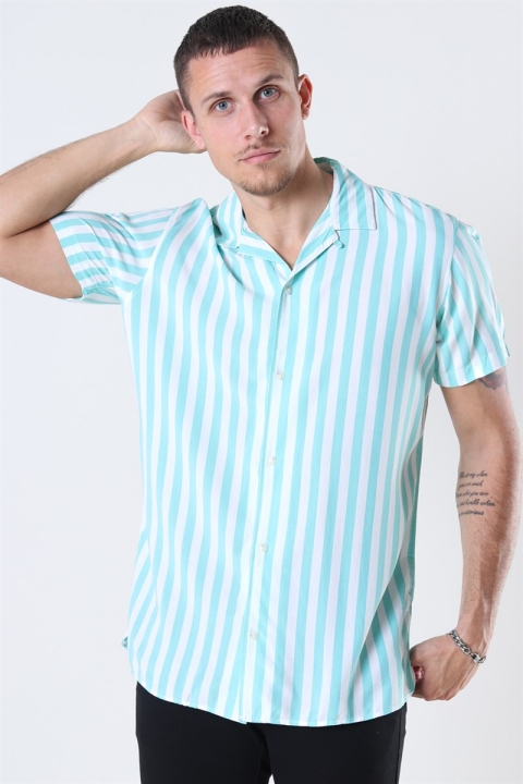 Jack and Jones Tyler Chemises SS ORG Aqua Sky