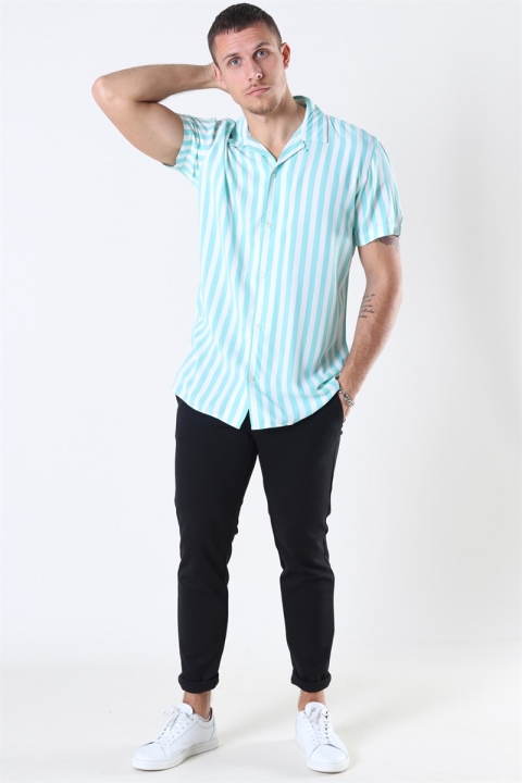 Jack and Jones Tyler Chemises SS ORG Aqua Sky