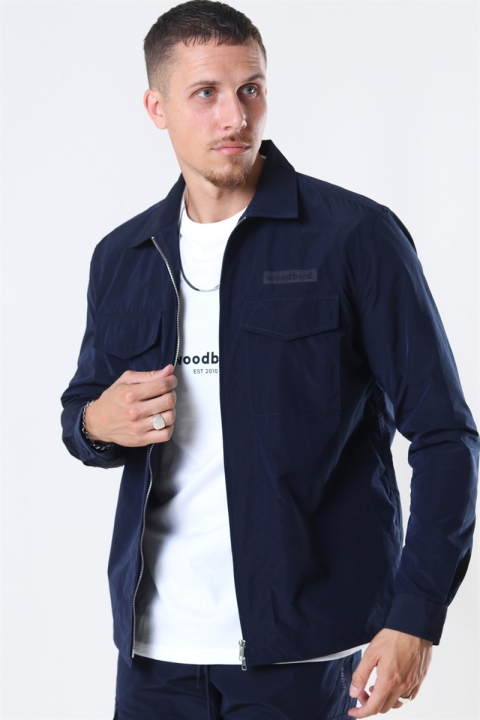 WoodBird Klarc Zip Chemises Navy