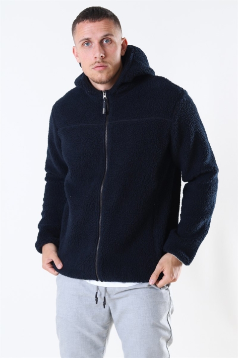 Solid Lon Hood Veste Insignia Blue