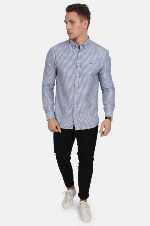 Kronstadt Johan Oxford Big Stripe Chemises Navy