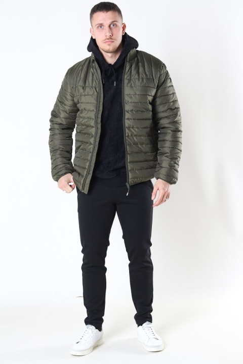 Only & Sons Paul Quilted Highneck Veste Olive Night