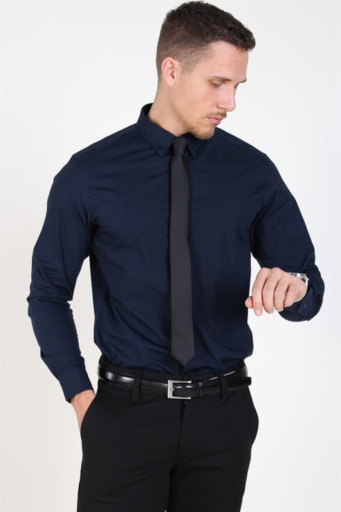 Selected Slim-Michigan LS Chemises Navy Blazer