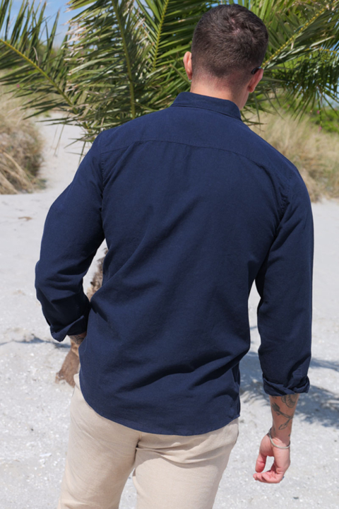 Selected Slim Sun Linen Shirt LS Sky Captain