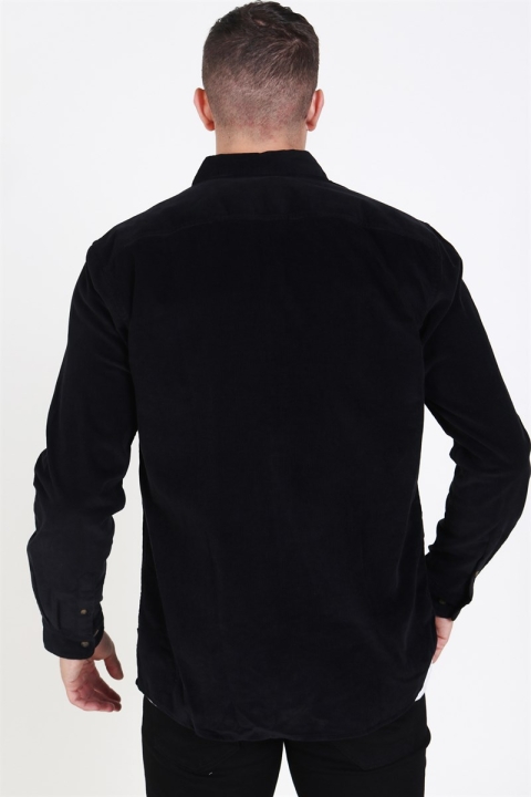 Only & Sons Georg Solid Corduroy Chemises Black