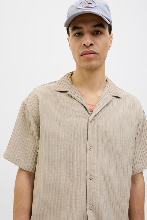 Jack & Jones Massimo Resort Shirt SS Oxford Tan