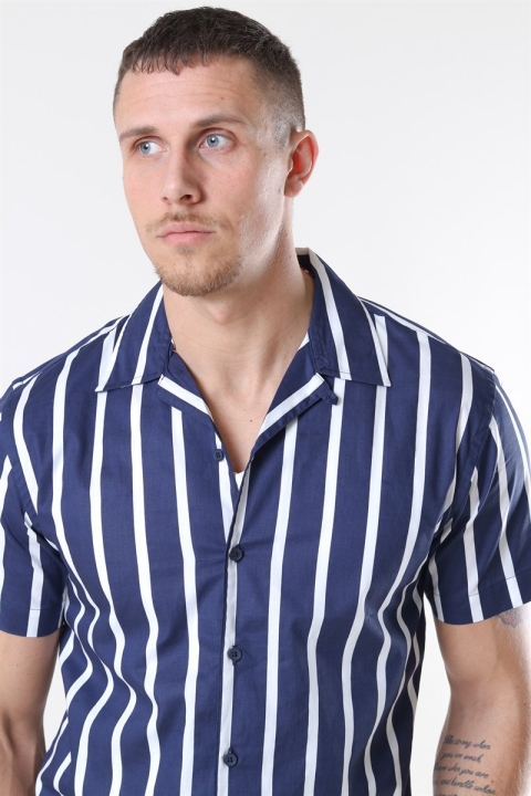 Kronstadt Cuba Chemises Gr. 87 S/S Dark Blue/White