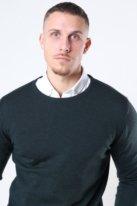 Clean Cut Copenhagen Merino Wool Crew Tricot Bottle Green